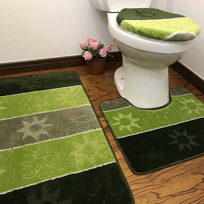 3 Pieces Anti-Slip PP Bathroom rugs