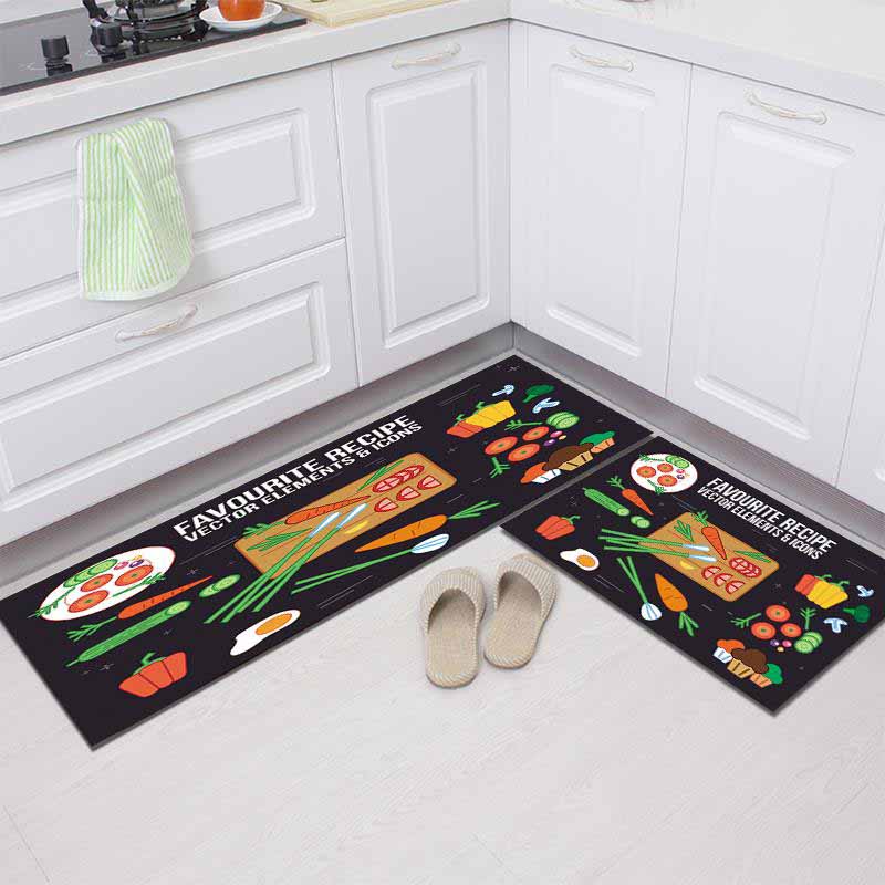 Printing Washable Anti Slip kitchen Carpet