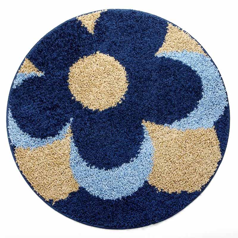 100% pp frizzy round rugs with non-slip latex backing