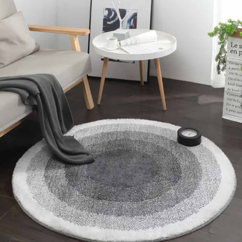 Polyester round area carpet