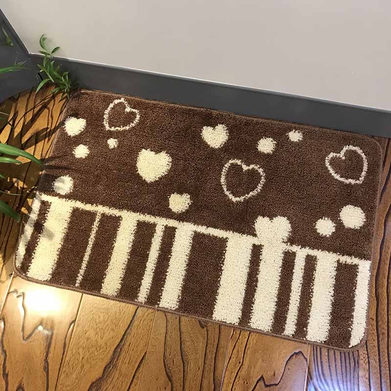 Lovely piano key pattern doormat