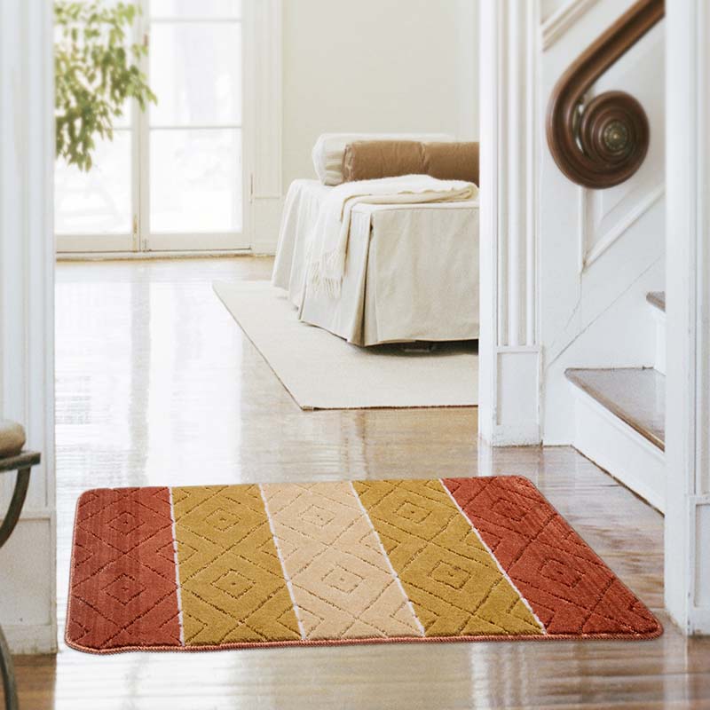 Assorted color tufted door mat